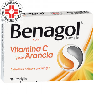 BENAGOL con Vitamina C | 16 Pastiglie gusto arancia