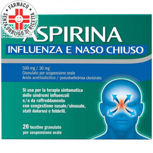 Aspirina Influenza Naso Chiuso | 20 Bustine aroma arancia