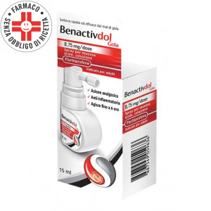 BENACTIV DOL Gola 8,75 mg/dose ADULTI | Spray per Mucosa Orale - Flacone 15 ml 