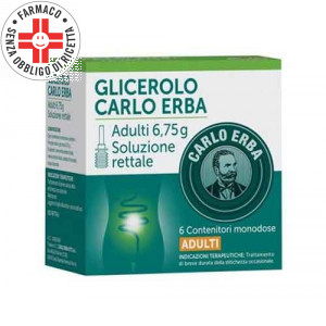 CARLO ERBA  6,75 g ADULTI | 6 Contenitori Monodose Microclismi Glicerolo