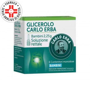 CARLO ERBA  2,25 g BAMBINI | 6 Contenitori Monodose Microclismi Glicerolo 