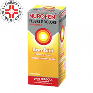 NUROFEN 100 mg/5 ml FEBBRE E DOLORE Bambini | Sciroppo Fragola - 150 ml