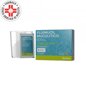 FLUIMUCIL Mucolitico 10 Buste 600 mg | Granulato per soluzione orale Arancia