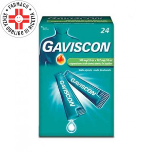 GAVISCON 500 mg + 267 mg | 24 Bustine alla Menta 