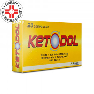 KETODOL | 20 compresse 25 mg + 200 mg