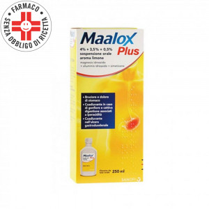 MAALOX Plus Sciroppo | Sospensione orale 250 ml - Aroma limone