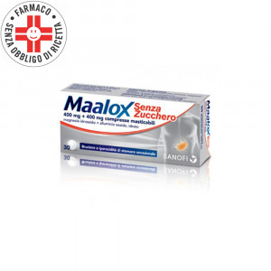 MAALOX Senza Zucchero  400 mg + 400 mg| 30 Compresse Masticabili