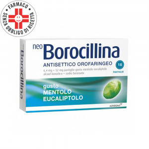 NeoBorocillina | 16 Pastiglie al gusto mentolo eucaliptolo