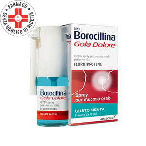 NeoBorocillina Gola Dolore spray |  Spray gola gusto Menta 15 ml