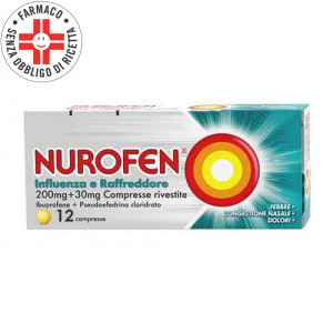 NUROFEN 200 mg + 30 mg INFLUENZA E RAFFREDDORE | 12 compresse 