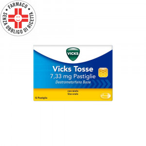 VICKS TOSSE Pastiglie | 12 Pastiglie con Miele