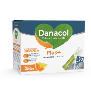 Danacol Plus+ 30 stickgel | Integratore colesterolo alto | DANONE