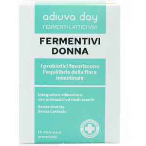 Fermentivi D 14stick | Integratore fermenti lattici donna | ADIUVA DAY