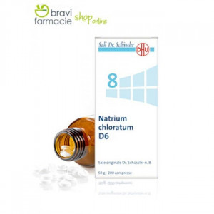 8 NATRIUM CHLORATUM D6 | Cloruro di Sodio 200 Cpr | SCHWABE Sali Dr.Schussler