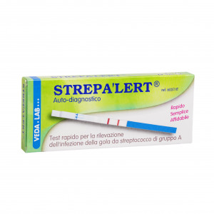 Streptococco Alert Test 1 pz | Test faringeo rilevazione streptococco | ALERT TEST