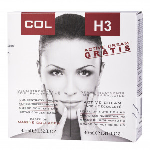Active gocce COL 45 ml + H3 40 ml | Concentrato acido ialuronico + crema H3 omaggio | VITAL PLUS