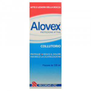 Collutorio Protezione Attiva 120 ml | Afte e lesioni gengivali | ALOVEX 