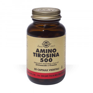 Amino Tirosina 500 50 cps veg | Integratore dell'aminoacido L-Tirosina | SOLGAR