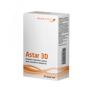Astar 3D 60 capsule molli | Integratore con meso-zeaxantina e vitamina D3 | ALPHA INTES