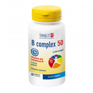 B Complex 50 60 tav | Integratore di vitamine B a rilascio graduale | LONGLIFE