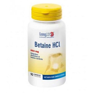BETAINE HCL 90 Compresse | Integratore per il metabolismo dell'omocisteina | LONGLIFE