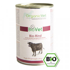 BIO RIND 400 g | Manzo bio con patate, spinaci e carote per CANI | ORGANIC VET - BioVet