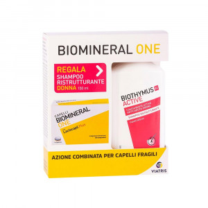 Biomineral One 30 cpr + Shampoo Donna Biothymus Active | integratore e shampoo anticaduta | BIOMINERAL