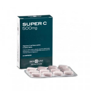 Super C 500 mg 24 cpr | Integratore vitamina C per le difese dell'organismo | BIOS LINE Principium