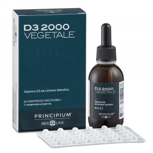 D3 2000 Vegetale 60 Compresse | Integratore Vitamina D da lichene | BIOS LINE