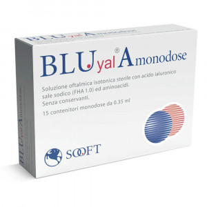 Bluyal A 15 Monodose da 0,30 ml | Collirio lubrificante | SOOFT Italia
