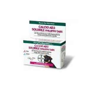 CALCIO AD3 SOLUBILE SVILUPPO | Mangime minerale per la Crescita Ossea 40 tavolette | BAYER - Pet nutrition