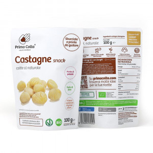 Castagne Snack Prima Colta 100g | Castagne sbucciate e cotte | PRIMA COLTA