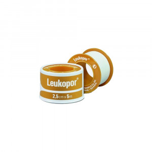 Cerotto a rocchetto Leukopor 2,5 x 500 cm | Cerotto a rocchetto pelli sensibili | LEUKOPLAST
