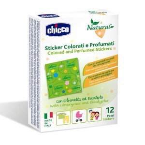 Cerotti profumati e colorati 12 pz | Stickers repellenti zanzare | CHICCO Natural
