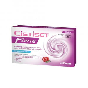 Cistiset Forte 8 stick 10ml | Integratore in stick benessere vie urinarie | CORMAN