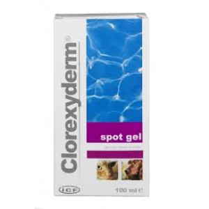 ICF SPOT GEL 100 ml | Gel Disinfettante Emolliente con Clorexidina per Cani e Gatti | CLOREXYDERM 