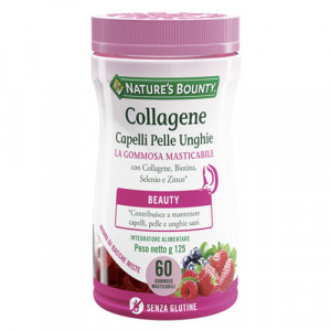 Collagene 60 gommose | Integratore masticabile capelli pelle unghie | NATURE'S BOUNTY