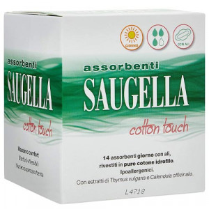 Assorbenti Giorno 14 pz | 100% cotone, ipoallergenici | SAUGELLA Cotton Touch