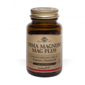 Dima Magnum Mag Plus 100 tav | Integratore di  Magnesio e Vitamina B6 | SOLGAR