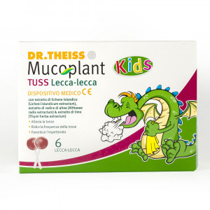 Mucoplant Tuss Lecca 6 pz | Lecca lecca per mal di gola e tosse bambini | DR. THEISS