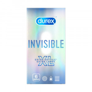 Durex Invisible XL 6 pz | Preservatvio extra sottile extra large | DUREX