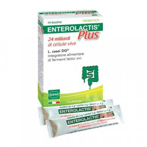 Enterolactis Plus 24 miliardi 14 bustine | fermenti lattici benessere intestino | ENTEROLACTIS