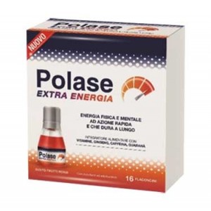 EXTRA ENERGIA 16 flaconcini | Integratore Ginseng, Guaranà, Caffeina e Vitamine | POLASE