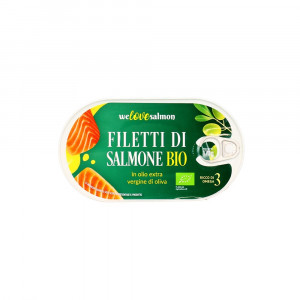 Filetti Salmone Olio Extravergine Oliva 120 g | Filetti BIO | WE LOVE SALMON