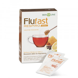 FluFast Respiro Balsamico 9 Bustine monodose | Benessere delle vie Respiratorie | BIOS LINE