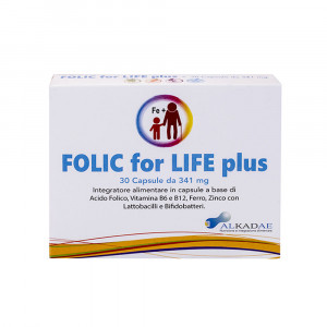 FOLIC FOR LIFE PLUS 30 Capsule | Integratore di Acido Folico Metilato | ALKADAE