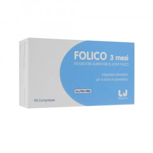 Folico 3 Mesi 90 cpr | Integratore acido folico per la gravidanza | LJ Pharma 