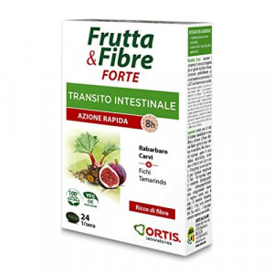 Frutta&Fibre Forte 24 cpr | Integratore pigrizia intestinale occasionale | ORTIS
