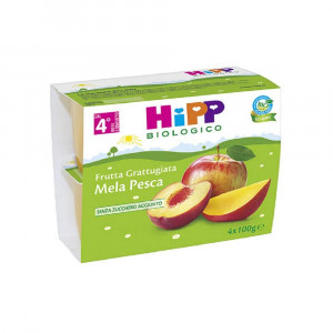 Frutta grattugiata 4x100 g | merenda frutta BIO dal 4° mese di vita | HiPP