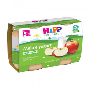 Merenda mela e yogurt 2x125 g | Omogeneizzato BIO bimbi dal 5° mese | HiPP